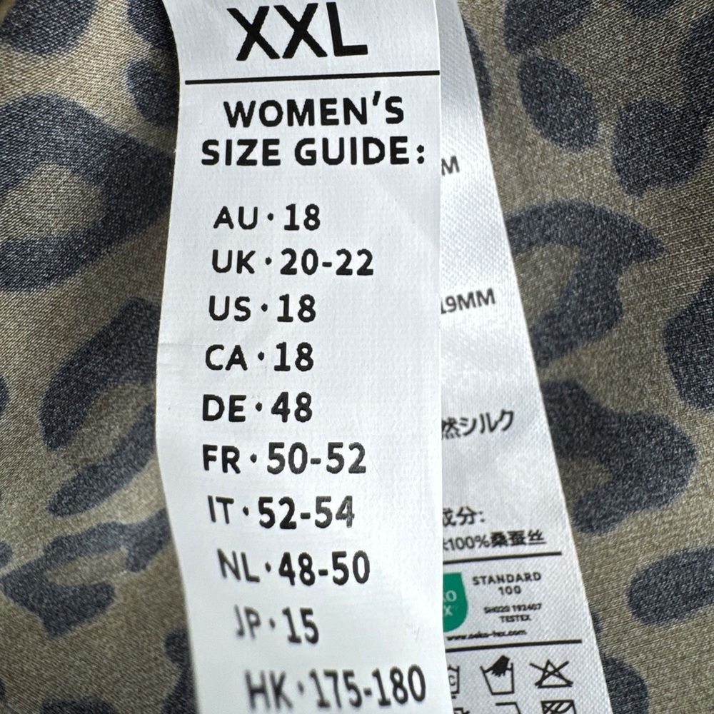 New Leopard Print Silk Satin Midi Skirt Animal Print Bias Cut Slip Elegant Chic - Picture 8 of 11